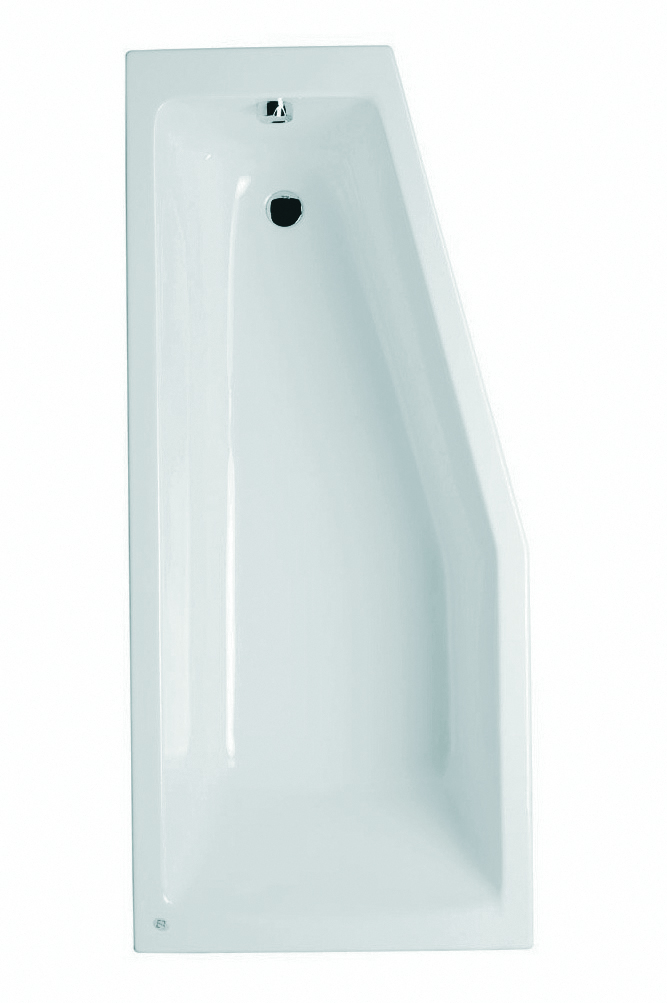 Integra baignoire à encombrement réduit, angle à droite, en acrylique 4 mm, 170  x  75 cm