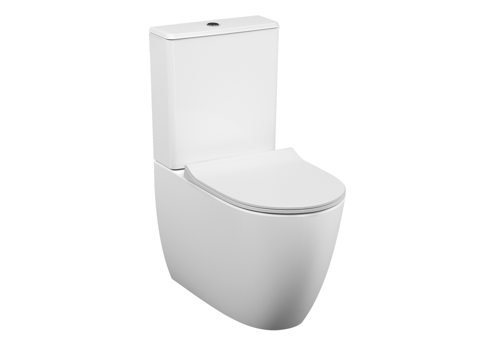 Sento T-WC-Kombination ohne Spülrand, Back-to-wall, Weiß