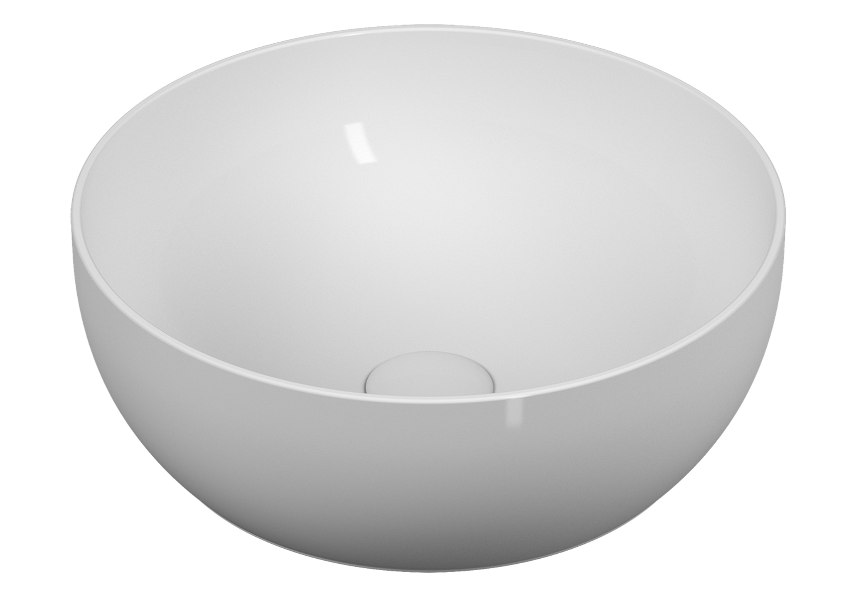 Outline vasque en Cerafine, 40 cm, ronde, blanc brilliant