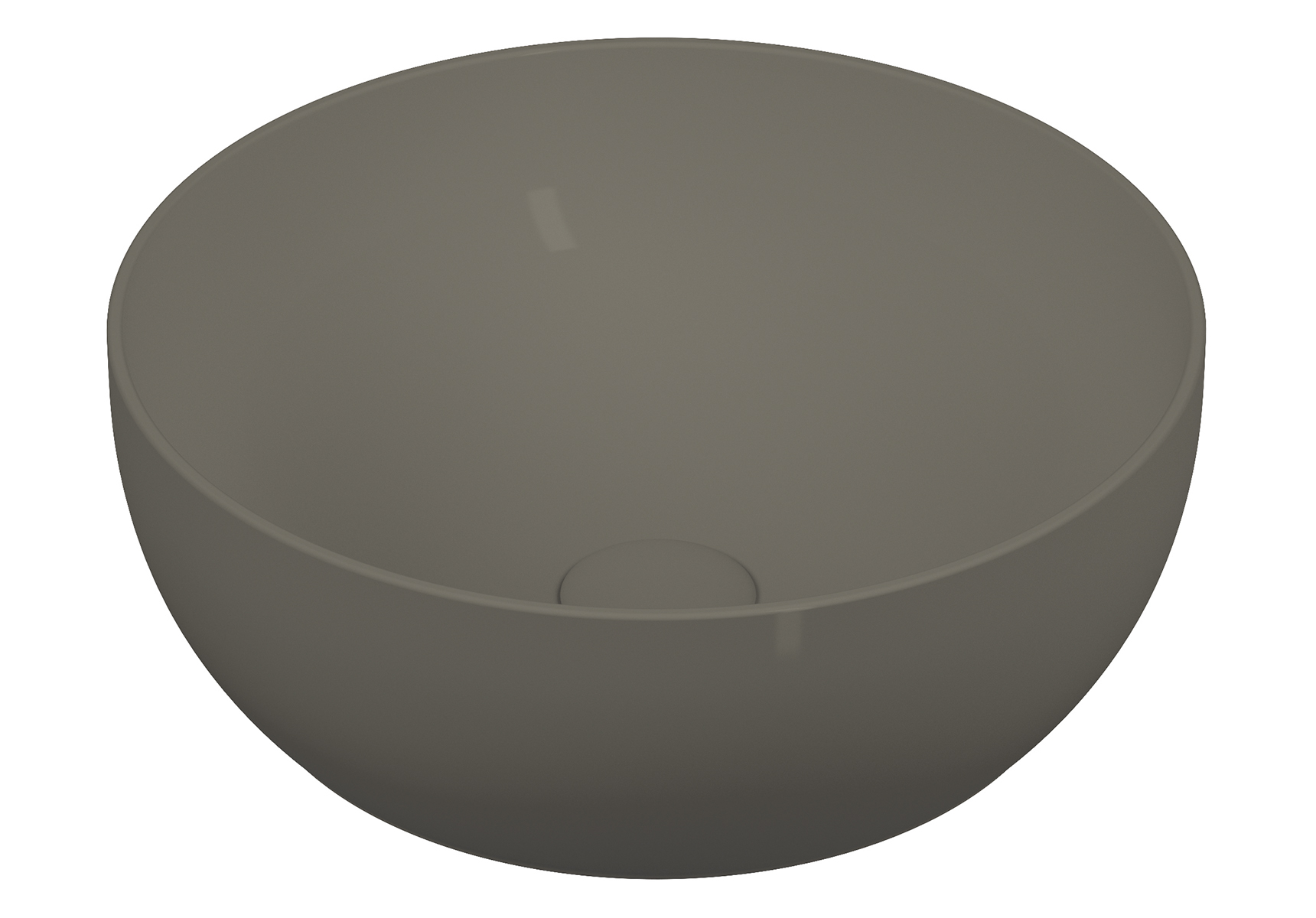 Outline vasque en Cerafine, 40 cm, ronde, vison mat