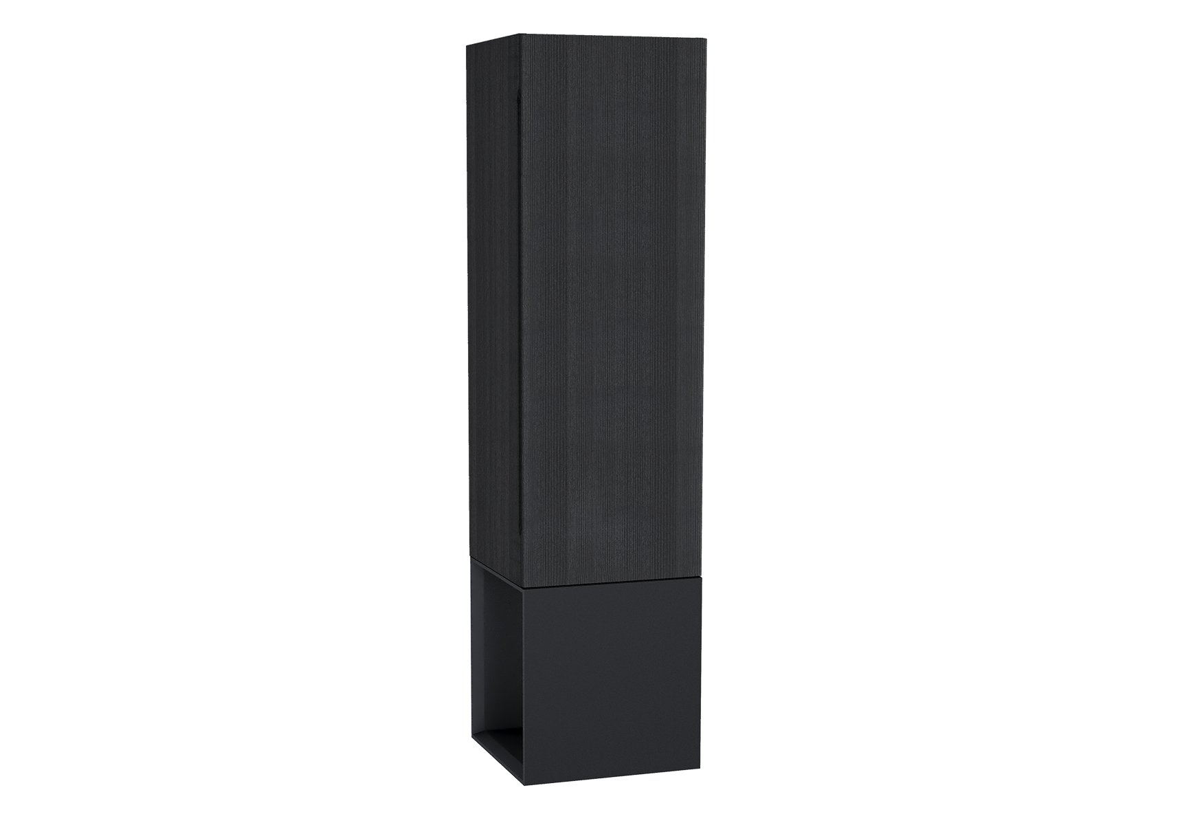 Frame armoire haute, 39 cm, chêne noir, mat noir, droite