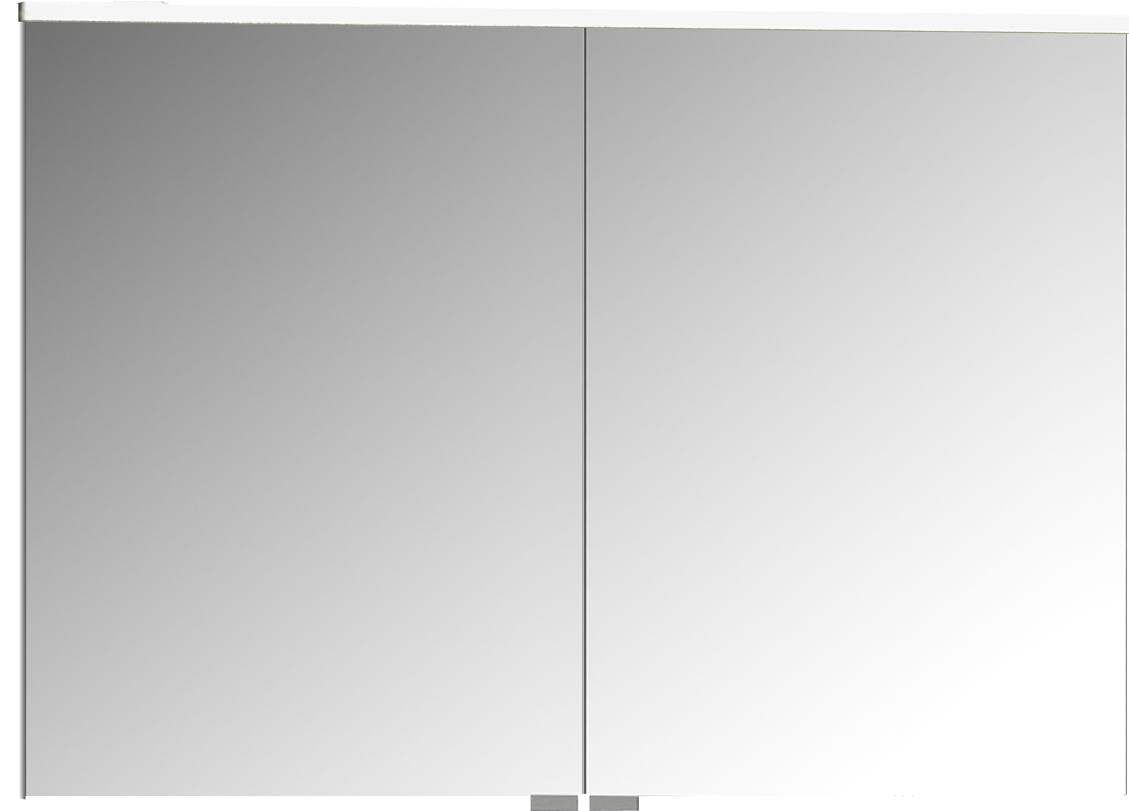 Sento Premium armoire de toilette, éclairage LED horizontale, 100 cm, gris clair mat