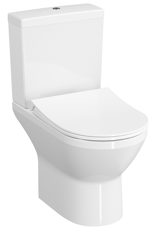 Integra Stand-WC-Kombination ohne Spülrand, Weiß