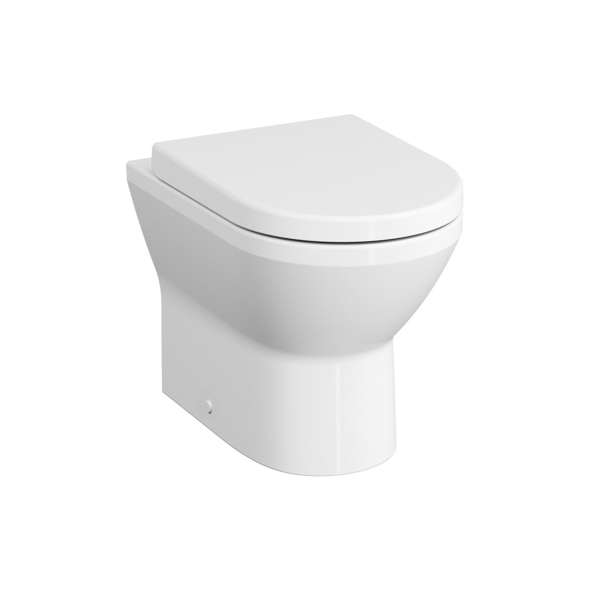 Integra Stand-WC ohne Spülrand, mit Bidetfunktion, Tiefspüler, Weiß Hochglanz