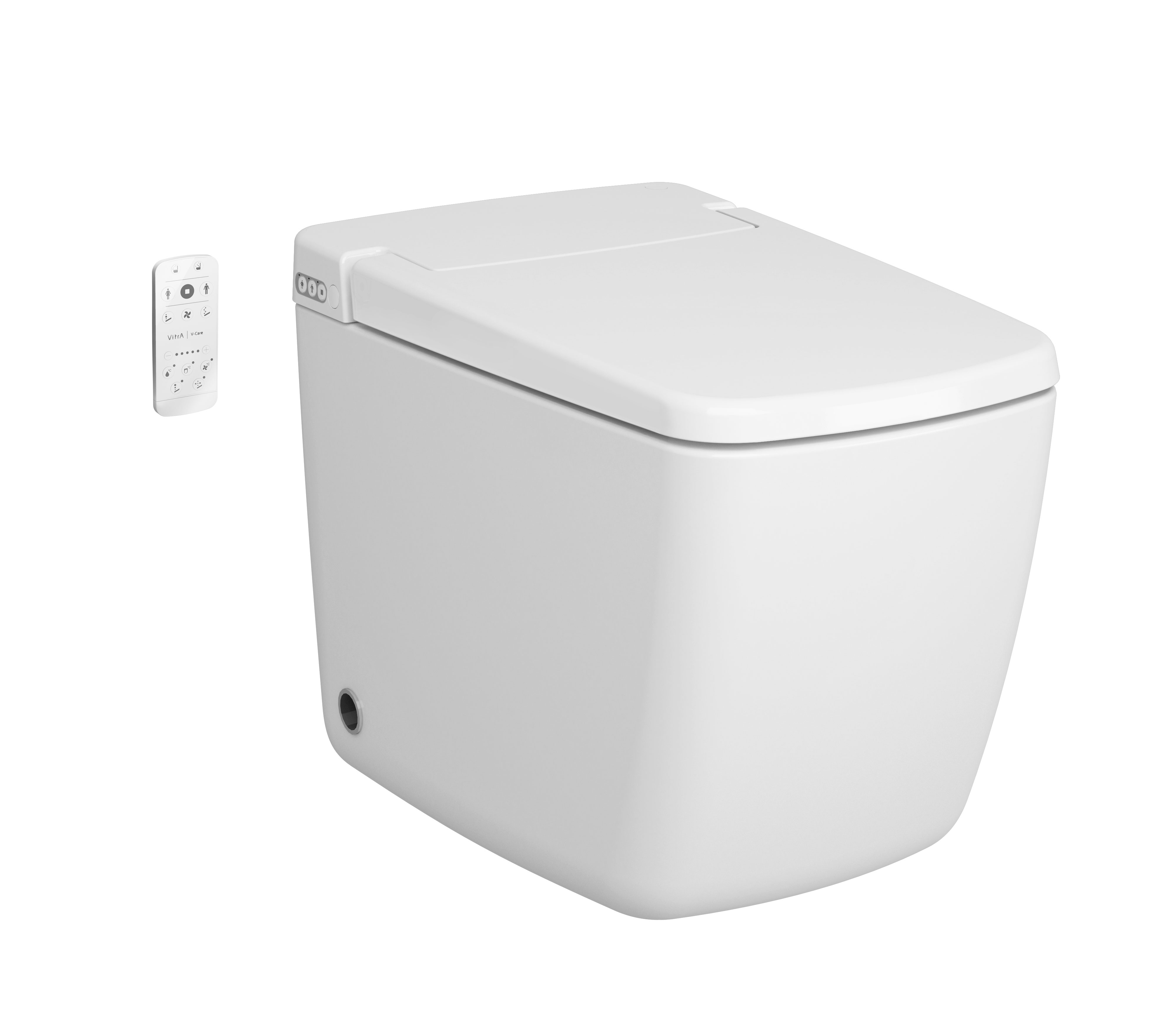 V-Care Prime Dusch-Stand-WC mit Sitzautomatik Deckel Thermoplast, Weiß